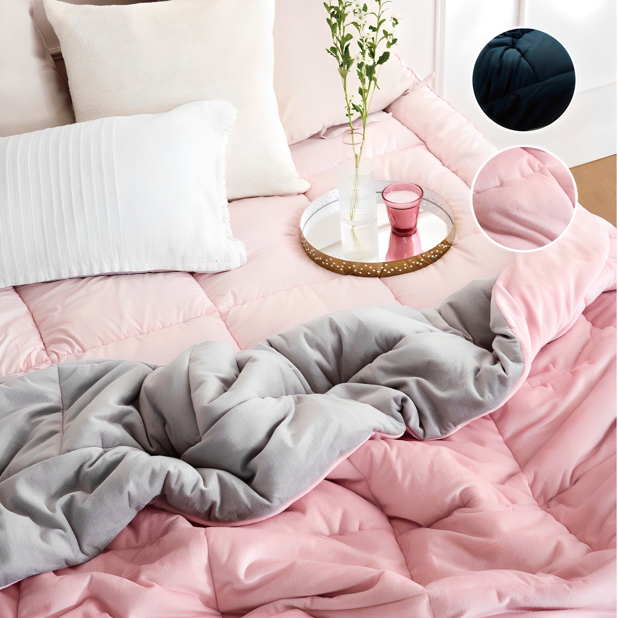 추운 겨울밤, 꿀잠 보장! 코멧 홈 양면 극세사 솔리드 차렵이불 솔직 후기 (극세사이불 추천)